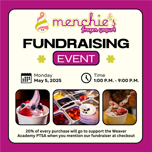  Menchies PTSA Fundraiser - May 5th